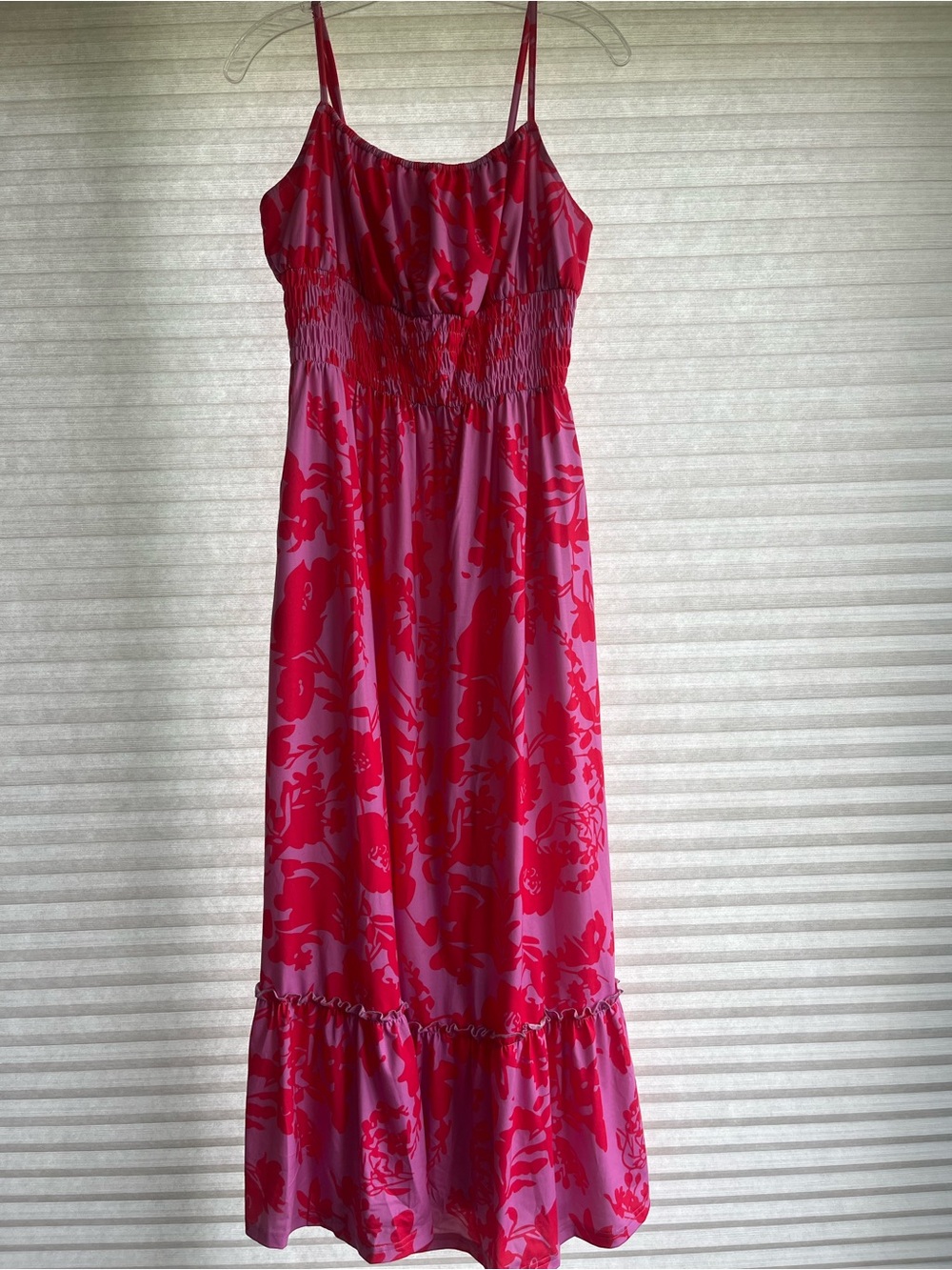 Grace Karin Pink and Red Floral Spaghetti-Strap Sundress - Picture 2 of 6
